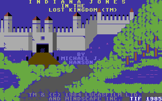 Indiana Jones In The Lost Kingdom screenshot 2 for Commodore 64